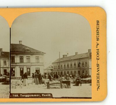 Torgummor Vex18 Sweden G.A Johnson Stereoview c1902
