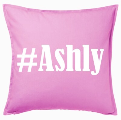 #Ashly Kissenbezug Pink Ich Liebe Ashly 100837