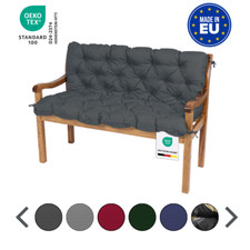 Auflage für Hollywoodschaukel Bankauflage Sitzauflage mit Rückenlehne UV-Schutz