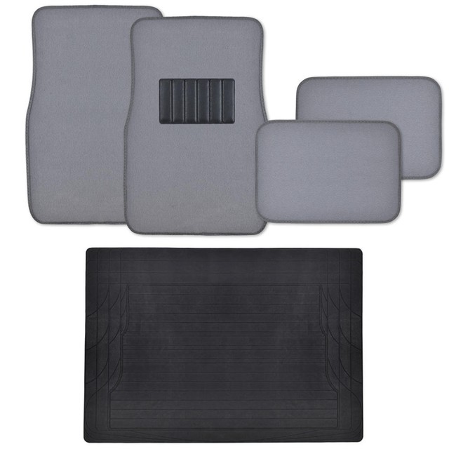 Car Floor Mats 5pc set Carpet Floor Protection w/ Cargo Trunk Mat