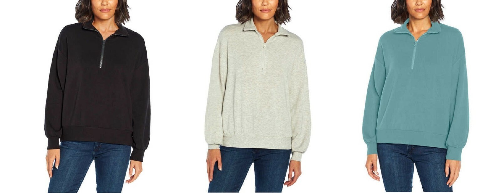 Three Dots Ladies' Quarter Zip Pullover 