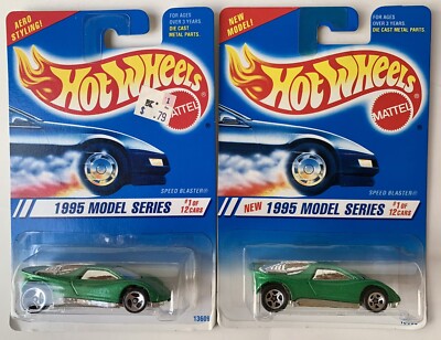 Hot Wheels 1995 Model Series Lot of 2 Speed Blaster 3-Spoke & 5-Spoke VARIATIONS