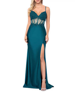 AQUA Corset Appliqu Satin Gown 14A 2053 | eBay AQUA Corset Appliqu Satin Gown 14A 2053 | eBay