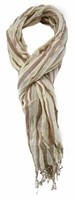 Tigertie Schal In Rostbraun Beige Gemustert - Gr. 180 X 50 Cm