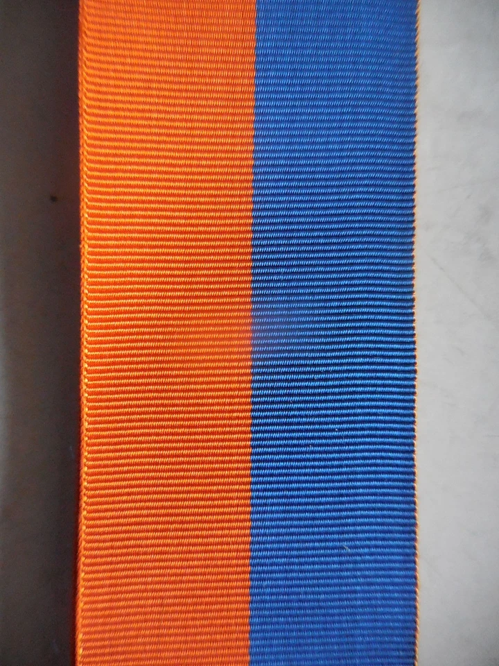 Nastro nastrino ribbon arancione blu medaglia coloniale