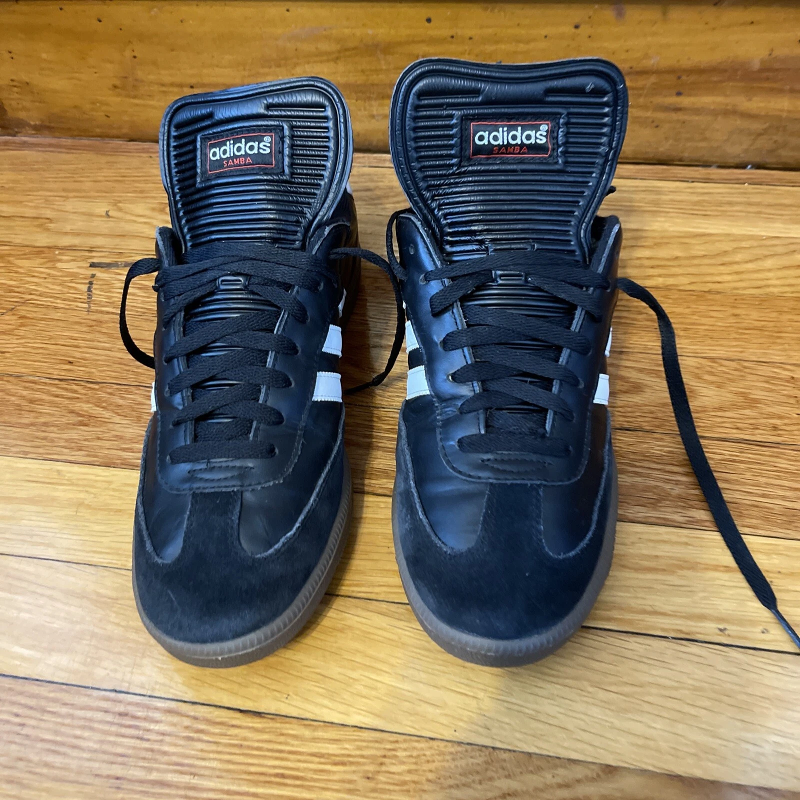 Scarpe da ginnastica classiche Adidas Samba uomo pelle nera US 11 5