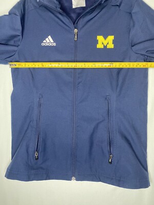 Men's Adidas Michigan Wolverines Full Zip Lightweight Hooded