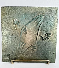 Paolo Soleri Cosanti Arcosanti Bronze Tile 5" x 5” MCM Large Rare