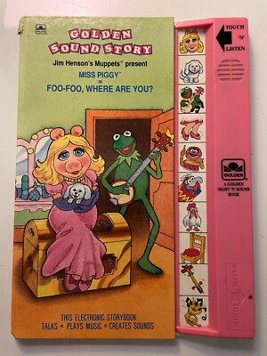 Vintage 1991 Disney Golden Sound Story Book Miss Piggy Foo-Foo Where Are You?