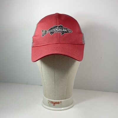 Magellan Cap Hat Womens Trucker Mesh Snapback Pink Gray Fish Adjustable