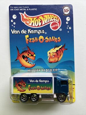HOT WHEELS VAN DE KAMPS FISH-O-SAURS HIWAY HAULER COLLECTOR