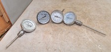 4 Tel-Tru thermometer USA made industrial machine take off vintage garage tools