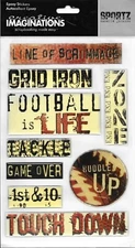 CREATIVE IMAGINATIONS Epoxy Stickers 6x9 Phrases Football Sports Icons Emotions