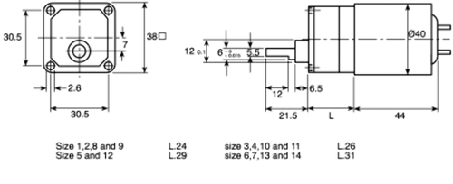 Motor DC engranaje de servicio mediano 4 rpm 24 V - MAXON - 41.040.038-00-00.213 - Imagen 2 de 2
