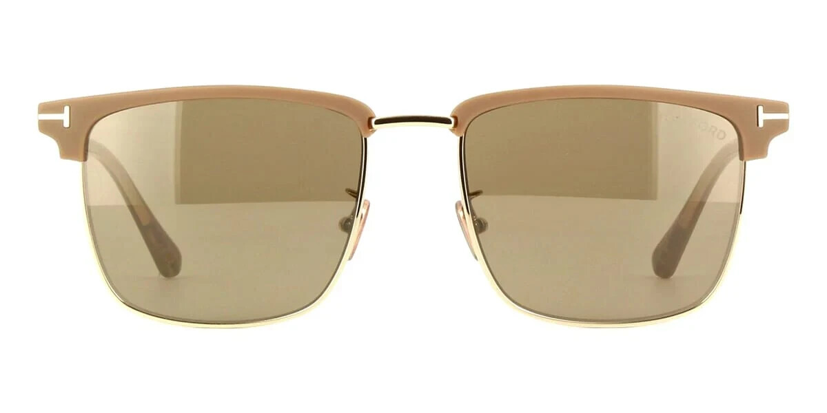 Tom Ford Hudson-02 TF997-H 52L Light Brown Square Sunglasses