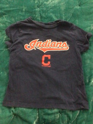 Cleveland Indians Blue Kid s Boy s T Shirt Logo Size XS 4/5