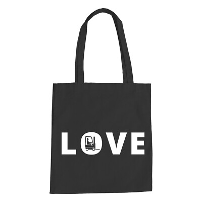Love Stapler Baumwolltasche - Logstik Lager Halle Bauarbeiter Handwerker Fracht