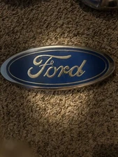FORD BLUE 9 INCH Emblem For Front Grille/Tailgate Oval Badge Chrome Logo 2004-16