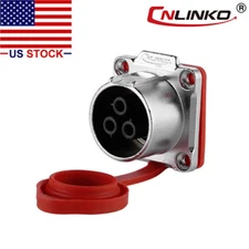 3 Pin Power Circular Connector Female Socket Outdoor Waterproof IP67 Heavy Duty