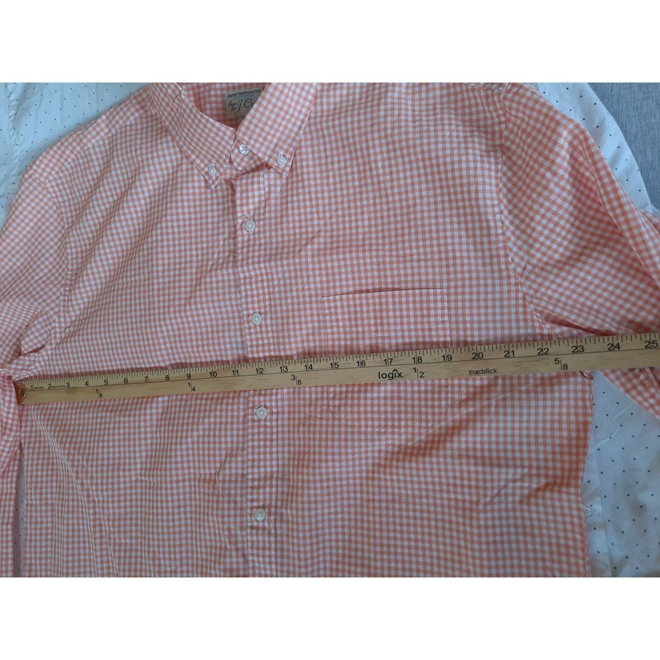 J.Crew Men 2 of XL Slim Stretch Polka Dot Plaid Button Shirt Long Sleeve Coolmax - Image 4 of 4