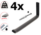 4x Reifenhalter Wandhalterung – Felgenhalter Wand Set 20x10cm, Luckyberg | 2510