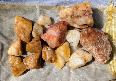 2lbs Mixed Fancy Colored Raw Quartz
