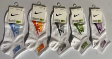 Nike Socks Unisex Ankle Socks 5 Pairs Colorway Sz Large Socks NWT