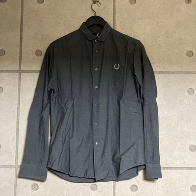 RAF SIMONS & Fred Perry Grey Long Sleeve Shirt M