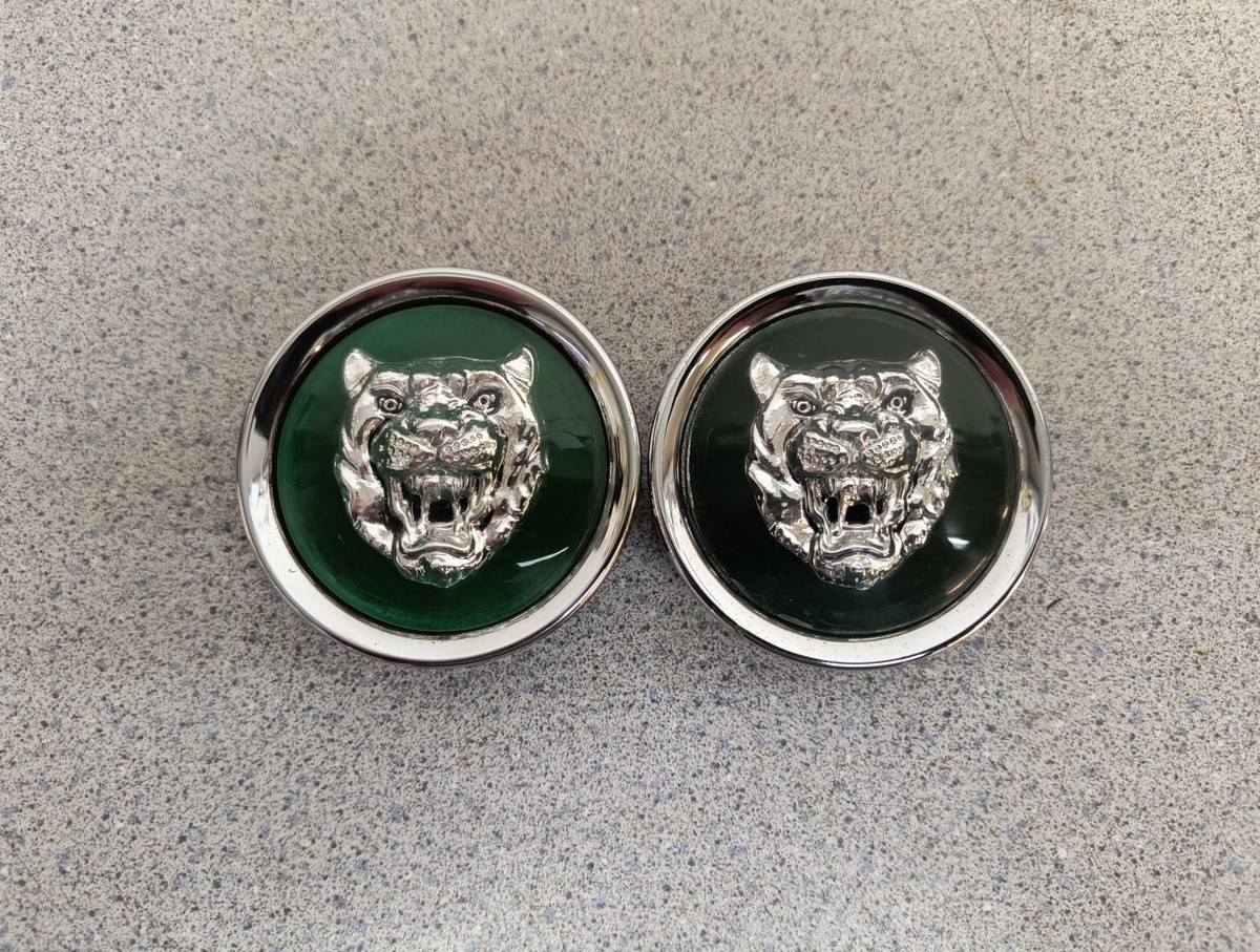 JAGUAR XJ6 XJS XJ8 XK8 OEM WHEEL CENTER CAP GREEN CHROME EDGE | eBay