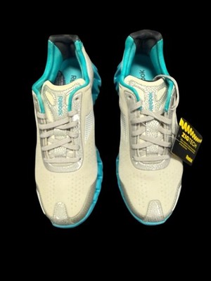 Women's Reebok ZigPulse II Athletic Shoes Size 9.5 Beige Turquoise