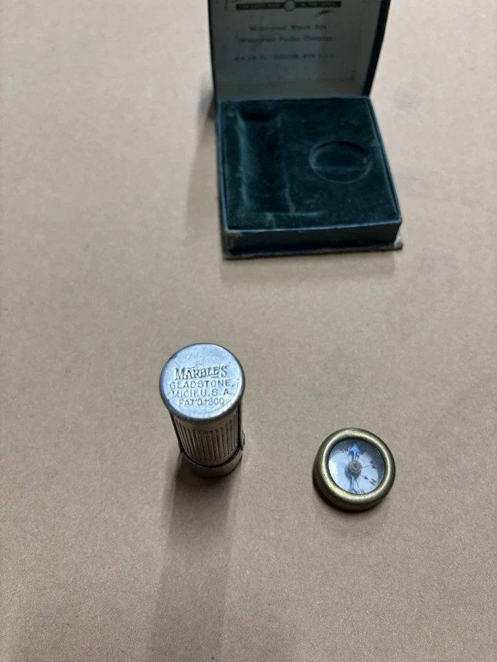 Vintage Marble’s Outer’s 301 Gift Set MSA 1930’s Compass Match Box Gladstone MI - Image 3 of 4