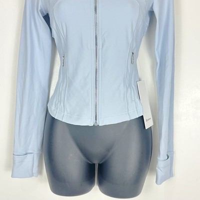 Lululemon Define Cropped Jacket *Nulu Starch Blue / Mirror Silver