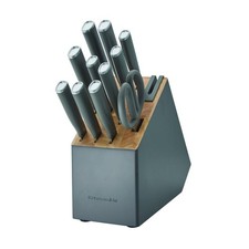 KitchenAid KE12STETBXCGW Classic 12-Piece Japanese Steel Knife Block Set with