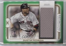 2023 Topps Definitive Collection Jumbo Relic Green 7/15 Dustin Pedroia 4at