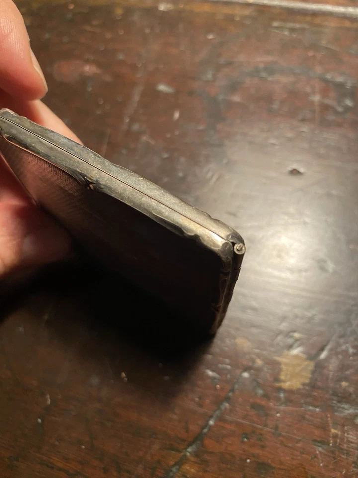 poudrier ancien En Argent Alpaca - Photo 3/4