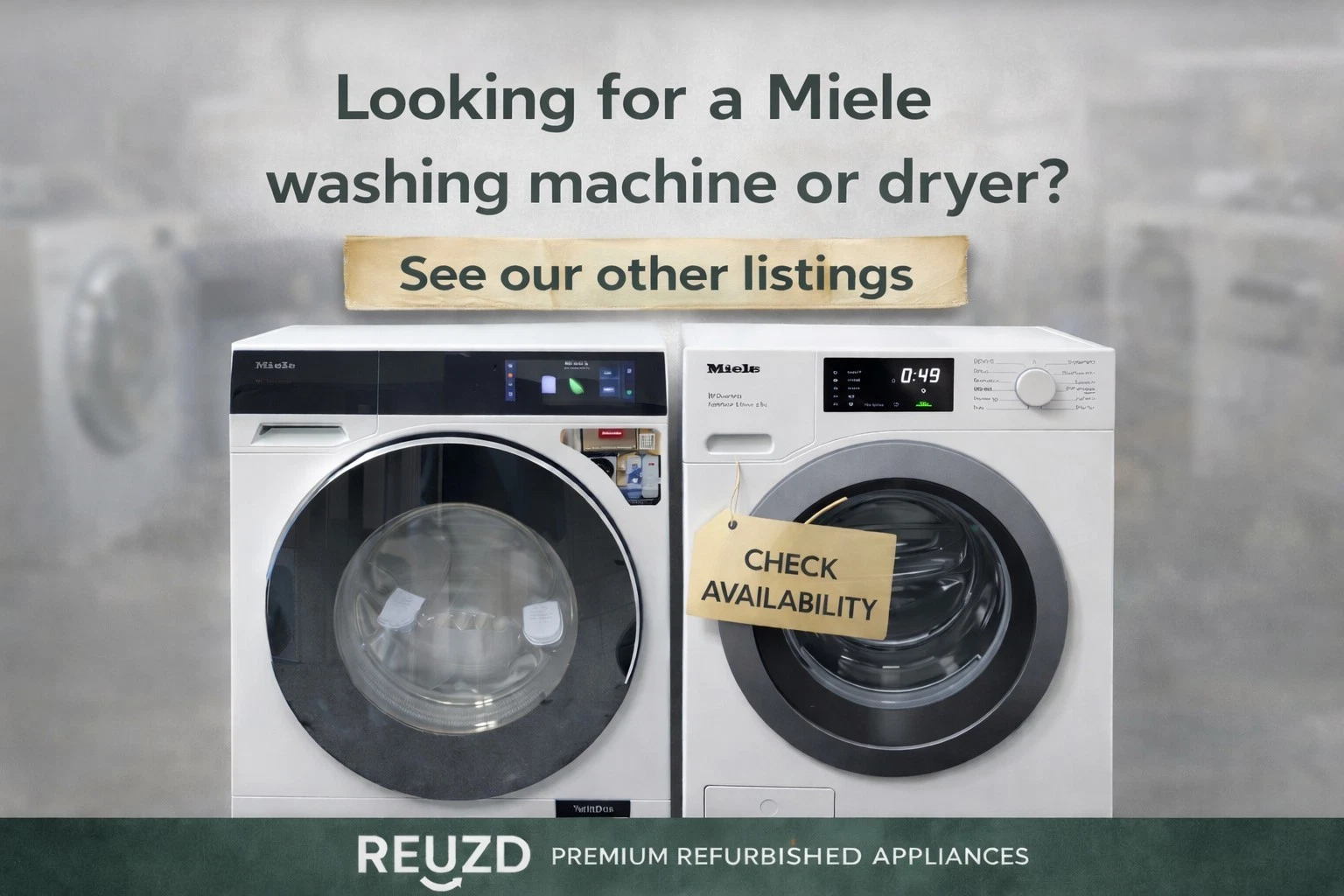 Refurbished Miele appliances availability