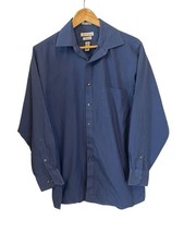 Men's Van Heusen Blue Regular Fit Dress Shirt Neck 15.5