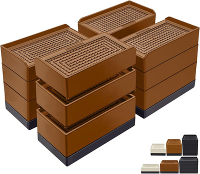 ANNKUT Furniture Risers 4 Inch, Heavy Duty Furniture Elevator in Heights of 1.5,