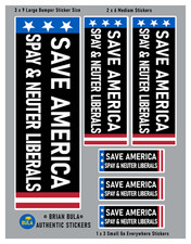 Spay and Neuter Liberals Sticker Sheet Deals Choose Large to Small Anti Democrat