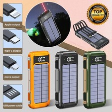 1000000mAh Solar Power Bank External Battery Backup Fast Charger for Phone 4 USB