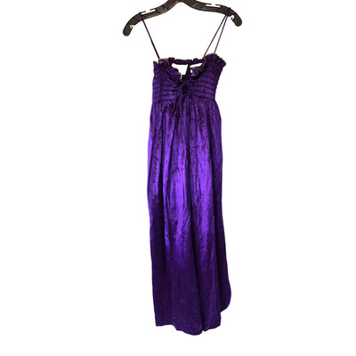 Vintage 70s Neiman Marcus Bill Tice Purple Velour Gown Dress Small P