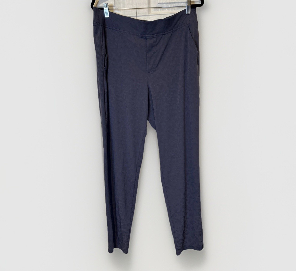 Athleta Womens Brooklyn Ankle Pants 16T  Blue TexturedTapered Pull-On