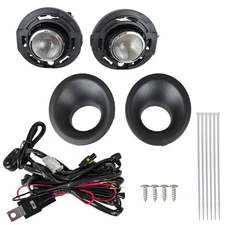 Bumper Fog Lights Driving Lamps Pair w/Wiring Switch For 15-23 Dodge Challenger