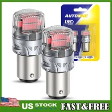 1157 BAY15D 7528 2057 2357 LED Reverse Backup Light Bulbs 6000K Red 2800LM