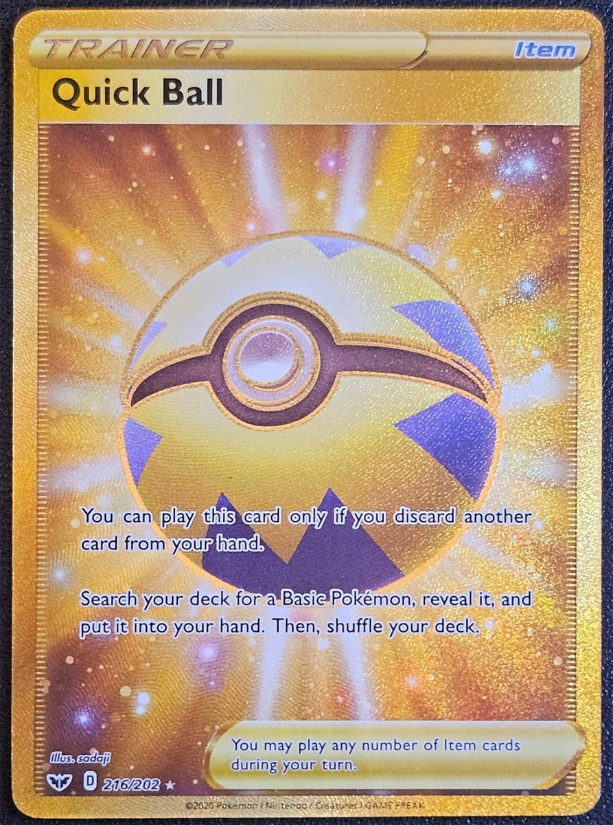 Quick Ball (Secret) 216/202 Swsh01: Sword & Shield Holo LP+