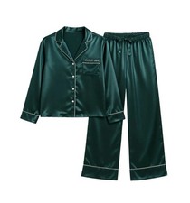 Luxury Green Satin look Pyjama set Cloud Nine Green SZ 12-14 RRP £129 FREE POST