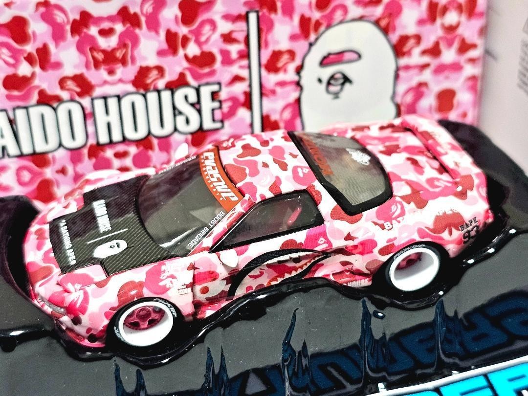 Kaido House Mini GT NSX BAPE Custom Set of 3 Camo Ver. Pink Blue