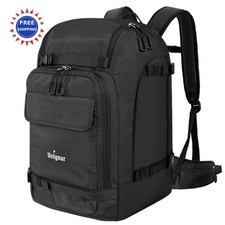 Ski Boot Bag 70L Travel Backpack for Helmet Goggles Gloves Skis Snowboard Black