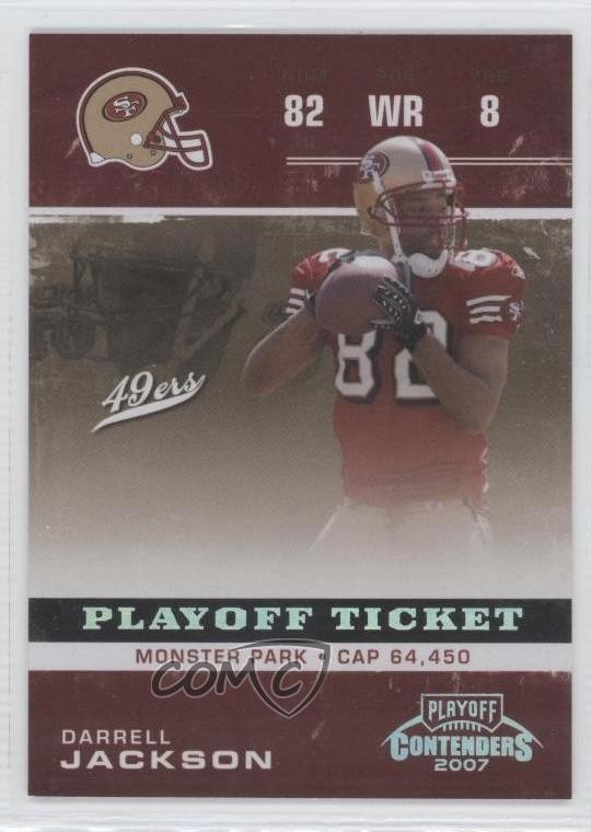 2007 Playoff Contenders Playoff Ticket 190/199 Darrell Jackson #84 0b5