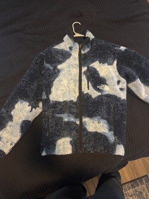 Supreme x The North Face Bleached Denim Print Fleece Jacket 
